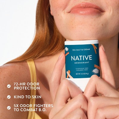 Native Mini Solid Deodorant - Travel Size - Sea Salt & Cedar - 0.5oz