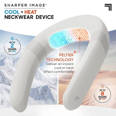 Sharper Image Cordless Cool and Heat Neckwear Device White