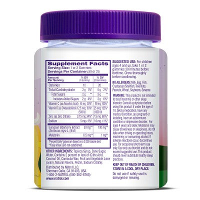 Natrol Kids' Sleep + Immune Health Sleep Aid Gummies - Berry - 50ct