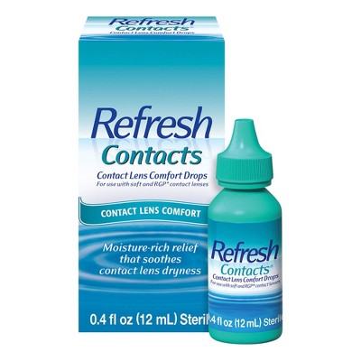 Refresh Contact Lens Comfort Drops Artificial Tears Contact Lens Rewetter - 0.4 fl oz (12 mL)