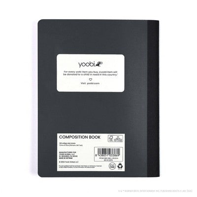 Yoobi Composition Book 7.5"x9.75" College Ruled with Pen Gray Owls