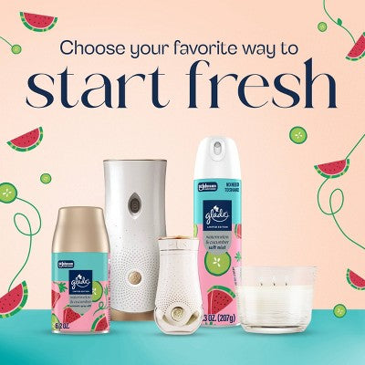 Glade Automatic Spring Scent Air Freshener Room Spray - Watermelon & Cucumber - 6.2oz: Paraben-Free, Disposable, Aerosol, Battery-Powered