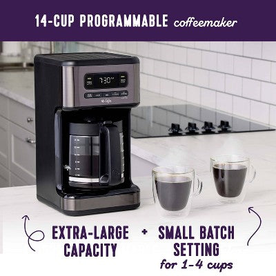 Mr. Coffee 14 Cup Programmable Coffee Maker Dark Stainless Steel