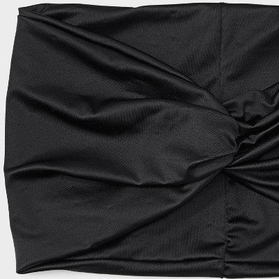 Twisted Headwrap - A New Day Black: Solid Pattern, Recycled Polyester, Spandex, Hair Styling, Fashion Accessory