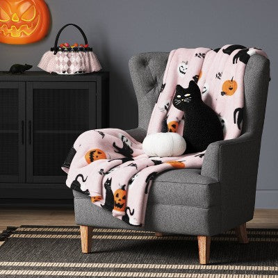 Black Cat Shaped Throw Pillow- Hyde and EEK! Boutique