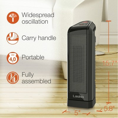 Lasko Digital Ceramic Tower Heater with Remote Control CT16670