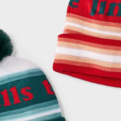 Mighty Fine Women's Acrylic Beanie - Green/Orange