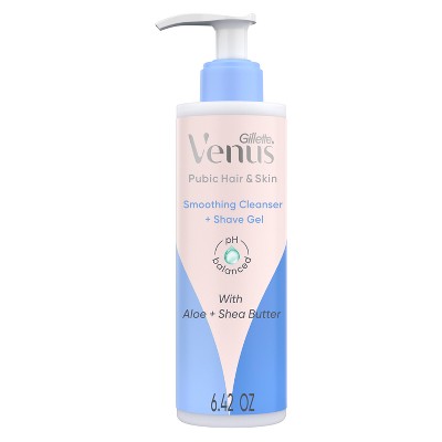 Venus for Pubic Hair and Skin 2-in-1 Smoothing Cleanser and Shave Gel Women's Shaving Cream - 6.4oz