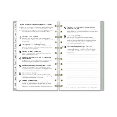 The Everygirl Planner 2025 Weekly/Monthly Planner 6.3"x4.33" Wirebound Solid Soft Sage: Adult Stationery, Calendar, Tabs