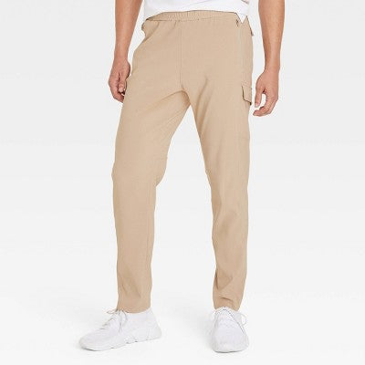 Men's DWR Pants - All In Motion Khaki S Drawstring Waistband