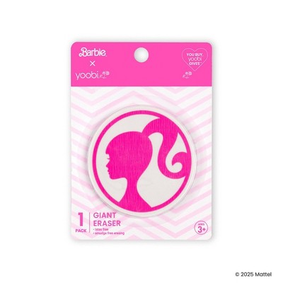 Yoobi Barbie Eraser Giant Barbie Head Silhouette