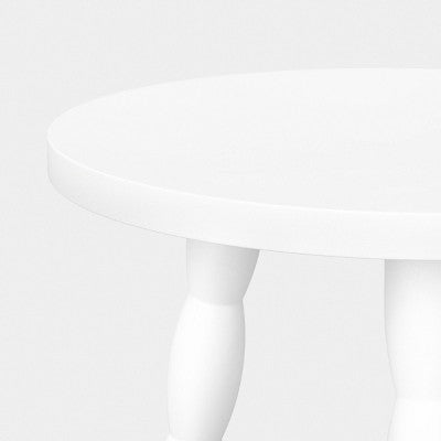 Bobbin Turned Wood Side Table White - Fully Assembled (LOCAL PICKUP ONLY)