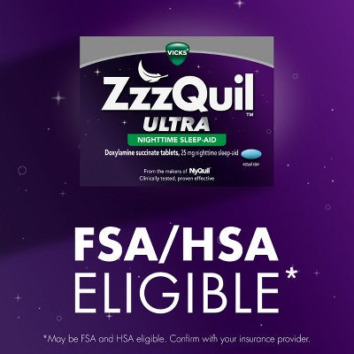 ZzzQuil Ultra Sleep Tablets - 24ct: With Doxylamine, Sleep Aid, Non-Travel Size