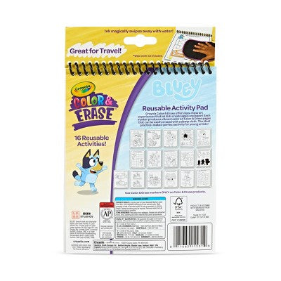 Crayola Bluey Color & Erase Reusable Activity Pad
