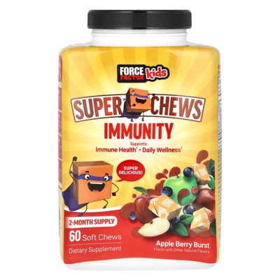 Force Factor Kids, Super Chews, Immunity, Apple Berry Burst, 60 Soft Chews