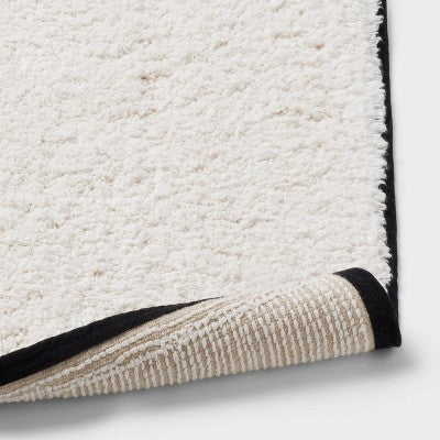 24"x36" Oversized Border Bath Rug Black/White - Threshold