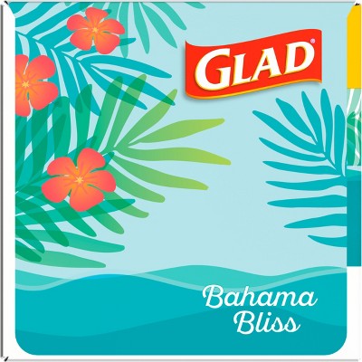 Glad ForceFlex MaxStrength Bahama Bliss Drawstring Trash Bags - Febreze Freshness - 4gal - 34ct