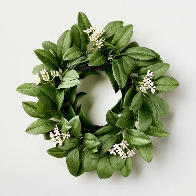 12" Mini Seeded Green Leaf Wreath - Hearth & Hand with Magnolia