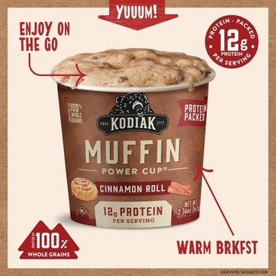 Kodiak Protein-Packed Cinnamon Roll Muffin Power Cup - 2.36oz