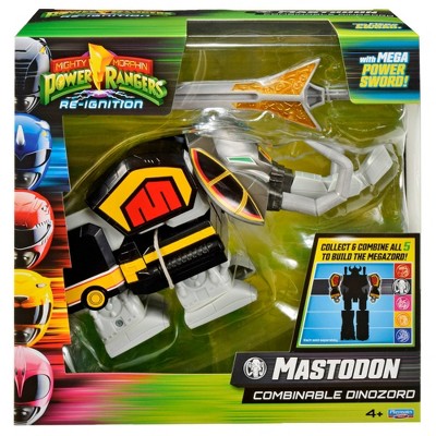 Mighty Morphin Power Rangers Re-Ignition Mastodon Dinozord Combinable Action Figure with Mega Power Sword