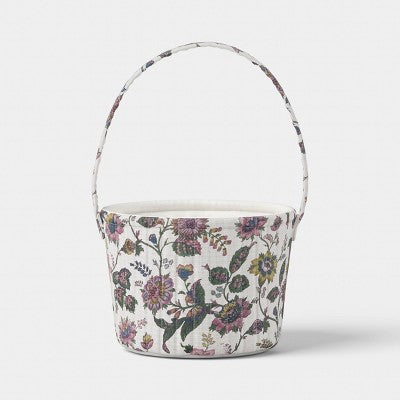 Linen Quilted Basket Multi Floral Printing - Threshold