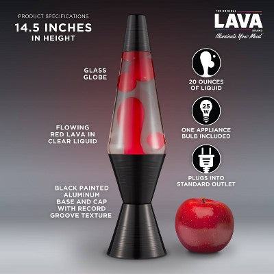 LAVA 14.5" Scarlet Soundwave Novelty Table Lamp