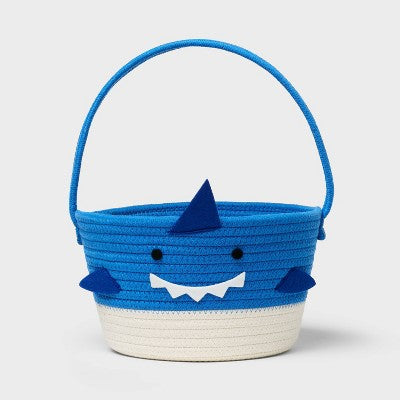Easter Shark Rope Basket Blue - Spritz