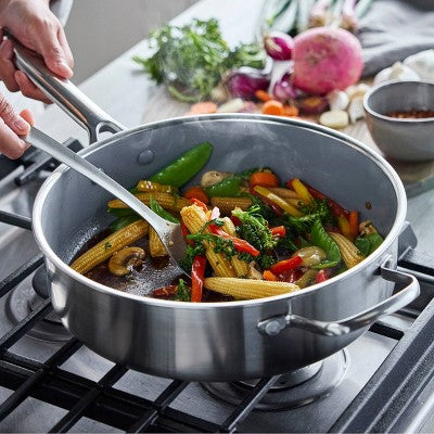 GreenPan Prism 5qt Hybrid Stainless Steel and Ceramic Nonstick Saute Pan with Lid (LOCAL PICKUP ONLY)