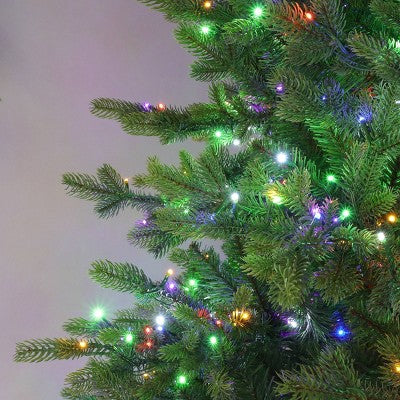 Philips 7.5' Lit Balsam Teardrop Bicolor Multi Function Twinkle Led Lights Autoconnect Foot Pedal with Remote Control (LOCAL PICKUP ONLY)