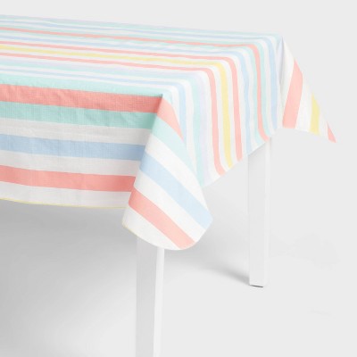 84"x60" Multi Striped Tablecloth - Sun Squad