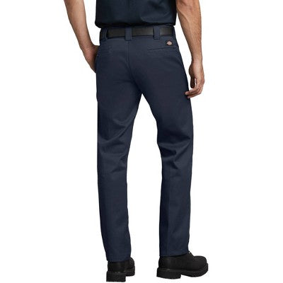 Dickies Men's Slim Straight Fit Twill Work Pants Navy Blue 30x30