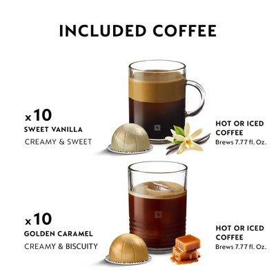 Nespresso Limited-Edition Vertuo Pop+ Coffee and Espresso Maker Flavored Iced Bundle by Breville Pistachio