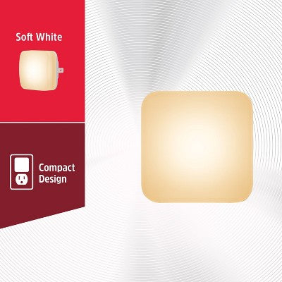 Energizer 4pk Square Glo Dot Light Sensing 3000K Nightlights White