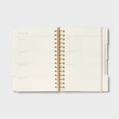 Twin Wire 6"x8" Planner Pink Leatherette - up&up
