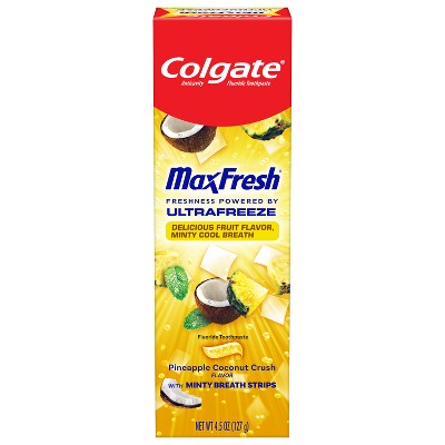 Colgate Max Fresh Anticavity Fluoride Toothpaste - Pineapple Coconut Crush with Mint - 4.5oz