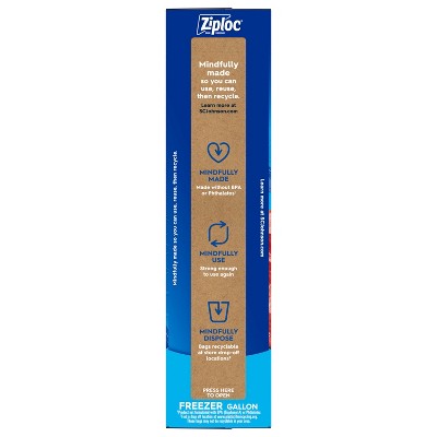 Ziploc Slider Freezer Gallon Bags with Power Shield Technology - 28ct