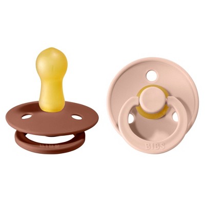 Bibs Colour Latex Pacifier - 6-18 Months - Size 2 - 2pk - Woodchuck/Blush