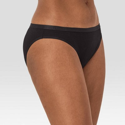 Hanes Originals Women's 3pk SuperSoft Low-Rise Bikini Underwear - Black/Nude S