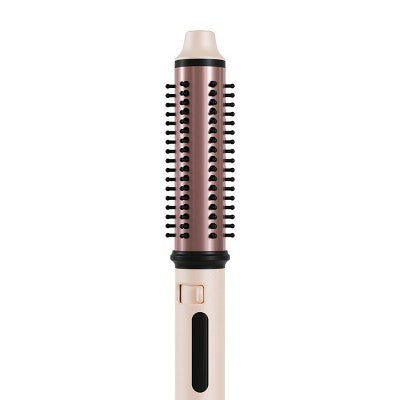 FHI Heat SwiftStyler Retractable Speed Styler Heating Curling Brush - Light Pink - 1"x1": Ceramic, All Hair Types, 5 Heat Settings
