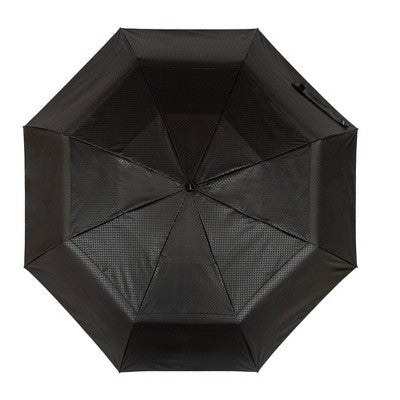 ShedRain JUMBO Auto Open Auto Close Compact Umbrella - Black: Telescoping Shaft, 54" Span, Solid Polyester