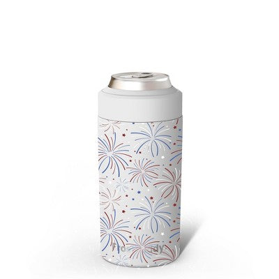 FrostBuddy Universal Buddy Insulated Can Cooler | Fits 12 / 16 Oz Cans, Slim Cans & Bottles | Stainless Steel Drink Holder Red