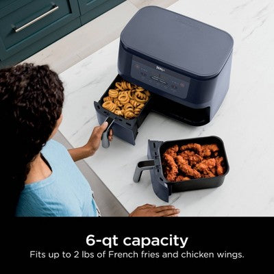 Ninja Foodi DZ090GY 6qt 2 Basket Air Fryer Gray