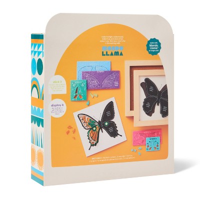 2pk Layered Felt Butterfly Art Kit - Mondo Llama: DIY Craft Activity, Includes Frame & Instructions, Ages 12+