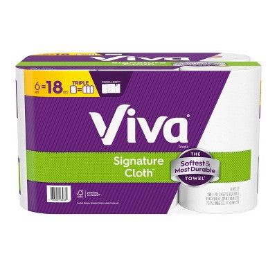 Viva Signature Cloth Choose-A-Sheet Paper Towels - 6 Triple Rolls