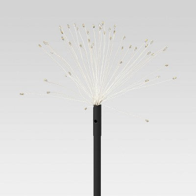 3pk Starburst Dandelion Sprig Battery LED Outdoor Light Stakes Black/White - Threshold