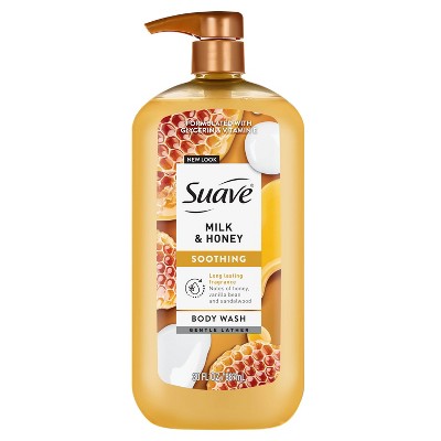 Suave Essentials Gentle Body Wash Milk & Honey - 30 fl oz