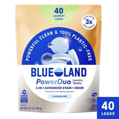Blueland Fresh Fragrance Free PowerDuo Laundry Detergent Tablets - 40ct