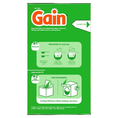Gain Original HE Concentrated Laundry Detergent Powder 167 Loads - 154oz: Paraben-Free, Bleach-Free, Phosphate-Free