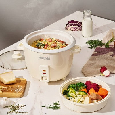 Aroma 16 Cup Rice Cooker with Pop Up Steam Tray
