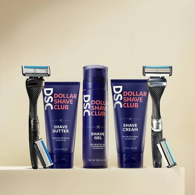 Dollar Shave Club 4-Blade Razor Refill - Compatible with 4 and 6 Blade Handles - 8ct